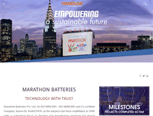 Tablet Screenshot of marathonbatteries.com